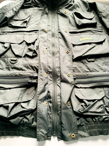 Chaqueta de Pesca Hodgman Lakestream Hombres L De Colección Capucha Embalable Bolsillos Verdes - Imagen 13 de 23