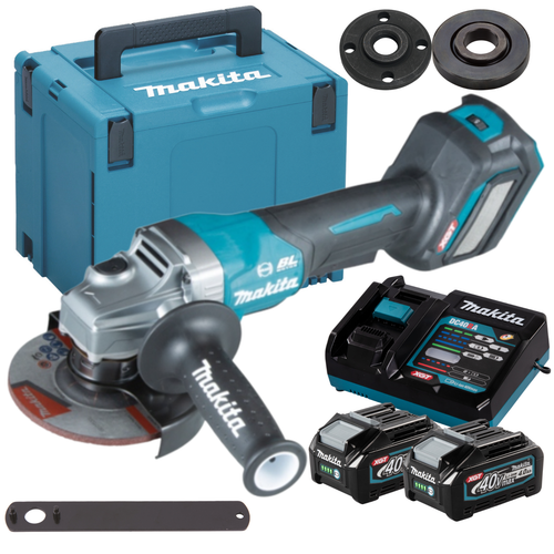 Makita GA029GM201 Akku-Winkelschleifer XGT mit 2x BL4040 Ladegerät Makpac Gr.4 - Bild 2 von 9