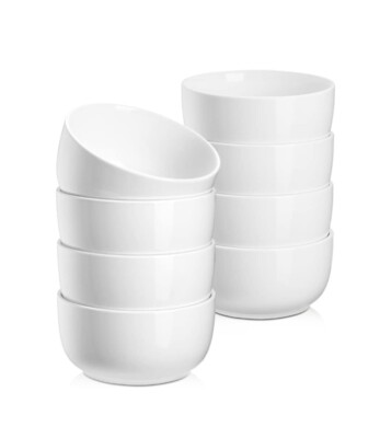 Müslischalen 8er Set, 350ml Keramik kleine Schüsseln für Suppe, Salat, Eis,