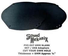 5x7" Sound Mekanix Universal PVC-5x7 6MM BLANK, 5x7/ 6x8 Adaptor One Pair