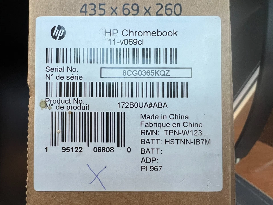 HP ChromeBook 11-v069cl 11.6 inch (16GB, Intel Celeron, 1.60GHz, 4GB) Chromebook - Image 2 of 3