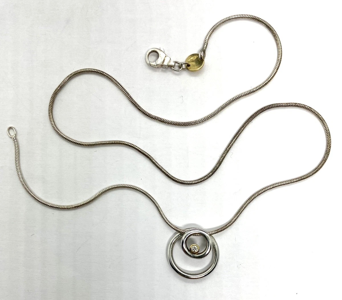 Vintage diamond pendant clearance necklace