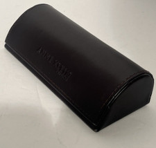 ANNE KLEIN New York DARK BROWN Semi-Hard Shell Eye Glass Case