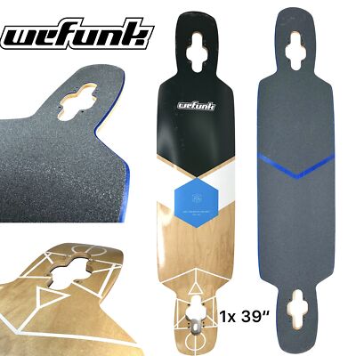 Wefunk Longboard Ersatz Deck Hexagon Drop Trough Twin 39'' mit Griptape B-Ware