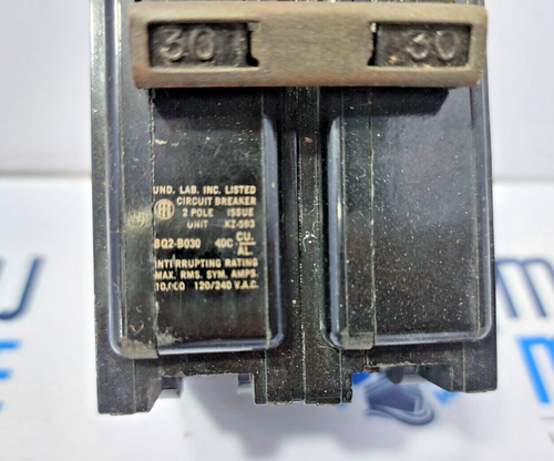 ITE EQ2-B030 Circuit Breaker 30A Volts 120/240A.C 2 Pole - Picture 2 of 7