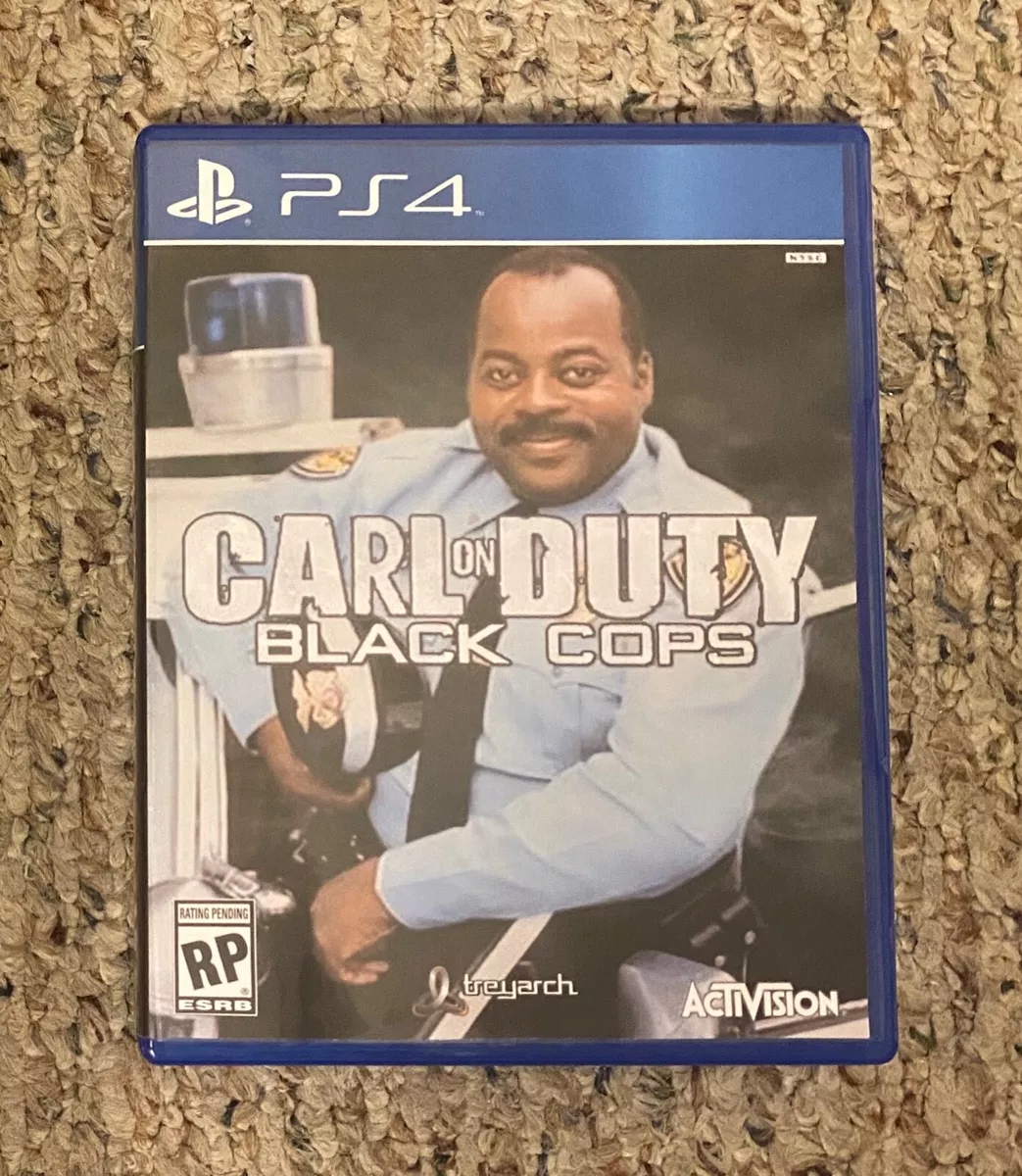 CUSTOM - Call Of Duty - Carl On Duty Black Cops Ops PS5 MEME Game Case ONLY  