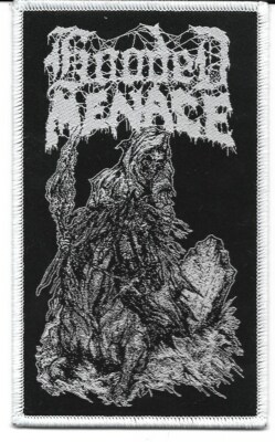 HOODED MENACE-REANIMATED BY DEATH-WOVEN PATCH-WHITE BORDERS