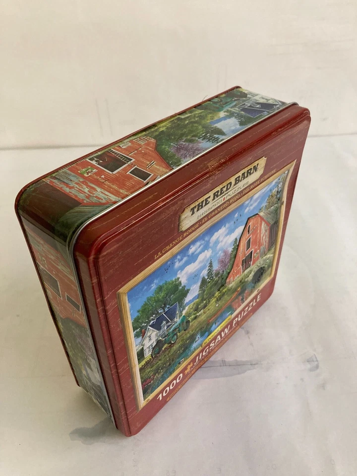 Jigsaw THE RED BARN 1000 Piece Eurographics New in Embossed Tin - Image 3 of 4