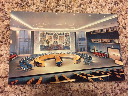 DR JIM STAMPS POSTCARD VINTAGE UN HEADQUARTERS UNITED NATIONS NYC NEW YORK CITY