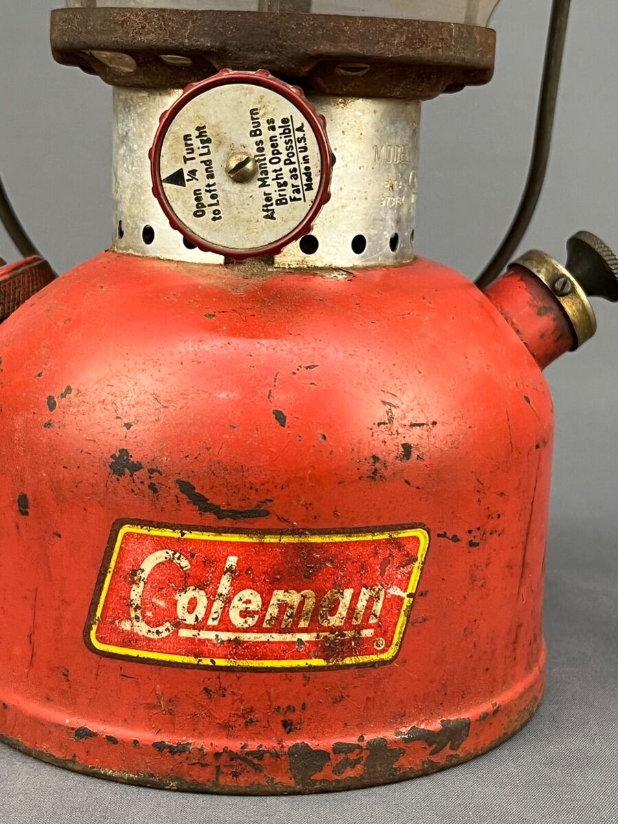 Vintage 1957 Red Coleman 200A Sunshine Of The Night Lantern Vintage 1957 Red Coleman 200A Sunshine Of The Night Lantern
