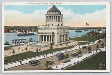 NY Grants Tomb Hudson River white border vintage  UNP Postcard e6