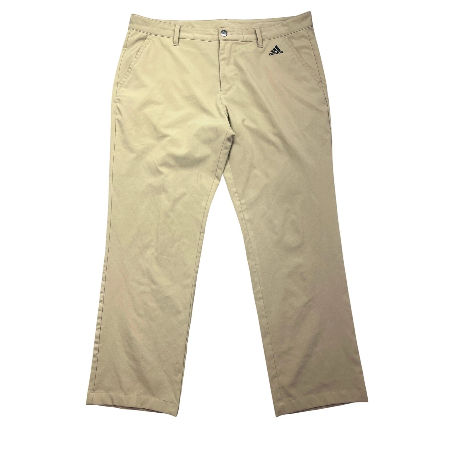 Adidas Golf Pants Performance Khaki Lightweight Trousers Mens 36x30 Outdoor