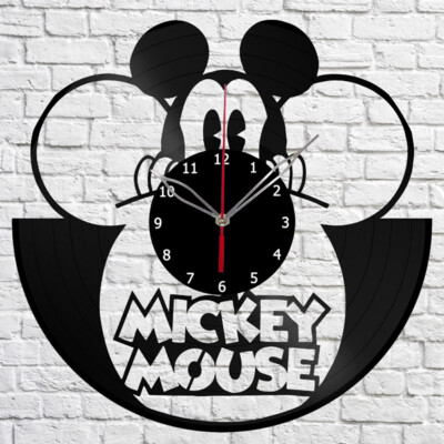 Vinyl Clock Mickey Mouse Wall Clock Unique Art Vinyl Record Wall Clock 1496