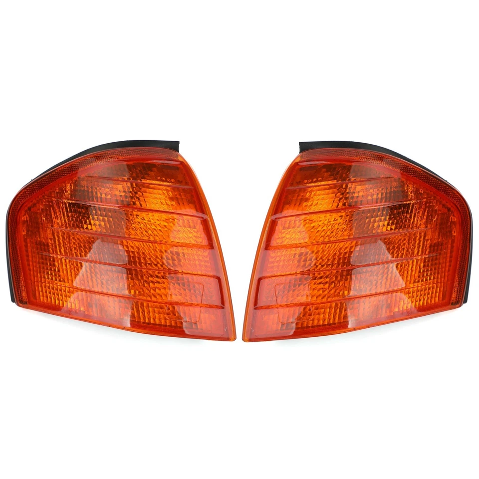Par de luces de esquina luces de señal de giro para Mercedes Benz Clase C W202 1994-2000 Foto 2 de 4