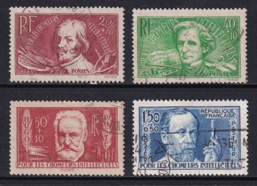 FRANCE 1936 Intellectuals Fund set of 4 SG 563-566 Used (CV £34) - Picture 1 of 1