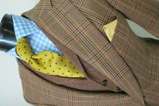 Paul Stuart Woven In England Hounds tooth tweed window pane sport coat 42 R