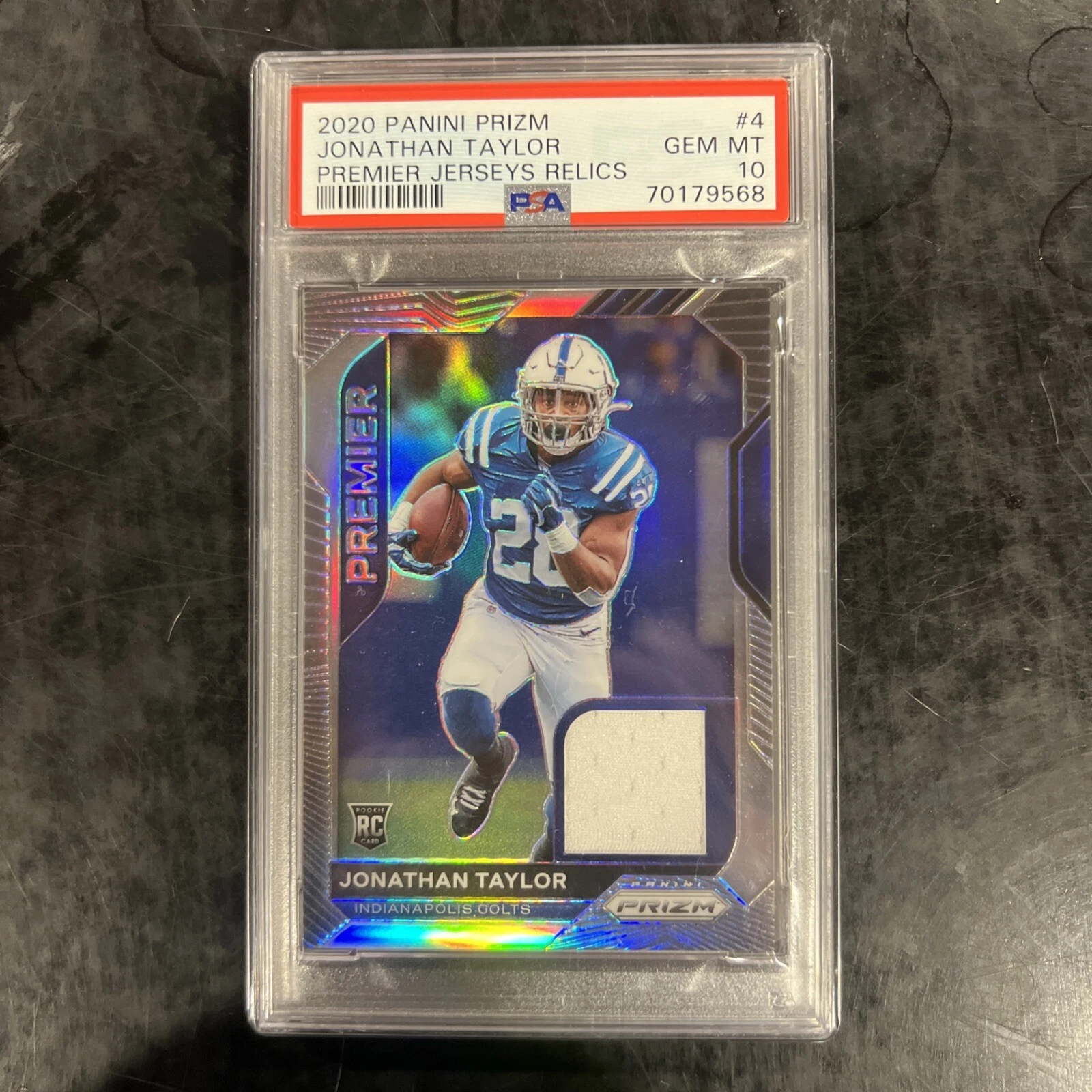 Jonathan Taylor Panini Prizm Premier Jerseys Relics #4 Base