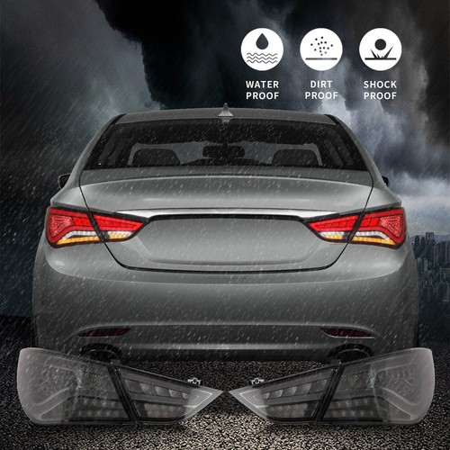 VLAND SMOKED FULL LED Tail Lights For Hyundai Sonata 6th Gen Sedan 2011-2014 New - Picture 9 of 9
