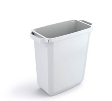 Image of Durable 60L Waste Bin White | Rectangular Recycling Bin | Food Bin | DURABIN