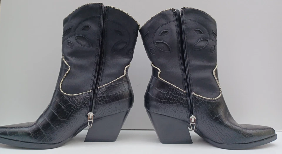 Botas de Vaquero Doce Vita Linka Negras Stella Western para Mujer EE. UU. 7.5 Foto 3 de 4