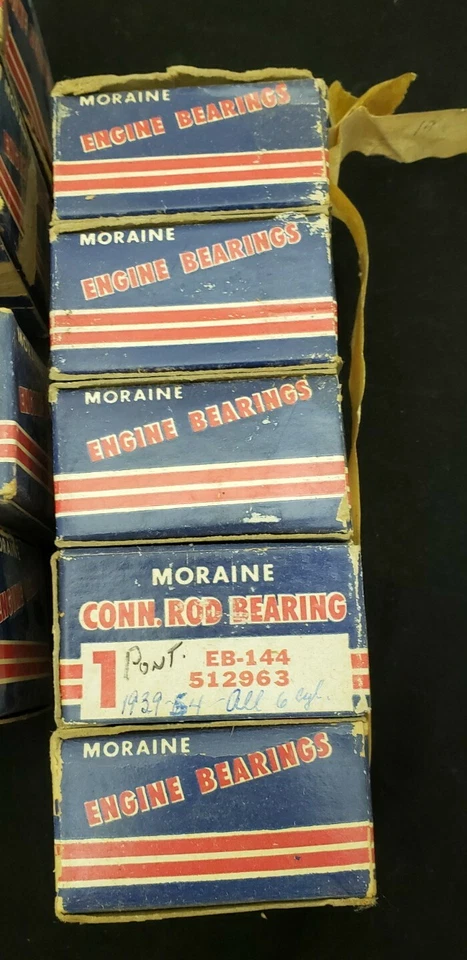 1937-1954 Pontiac Mixed NOS & Delco Moraine Engine Main & Rod Bearing Set - Image 2 of 4
