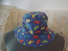 baby toddler BUCKET HAT by LITTLE WISHES "DINOSAURS" one size fits most