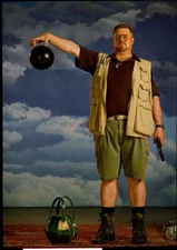 The Big Lebowski 1998 John Goodman Walter Sobchak hold bowling ball Photo 2979