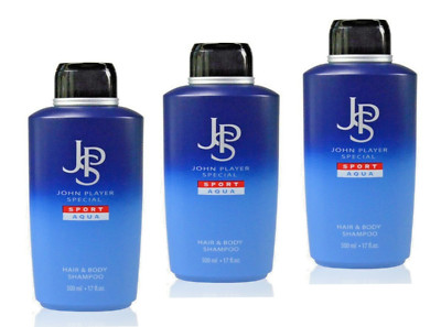 John Player Special SPORT AQUA Hair & Body Shampoo 3 x 500 ml Sparset BUNDLE