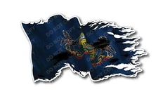 3x Pennsylvania State Flag Decal Sticker Car Truck Window Vehicle Bumper Vinyl