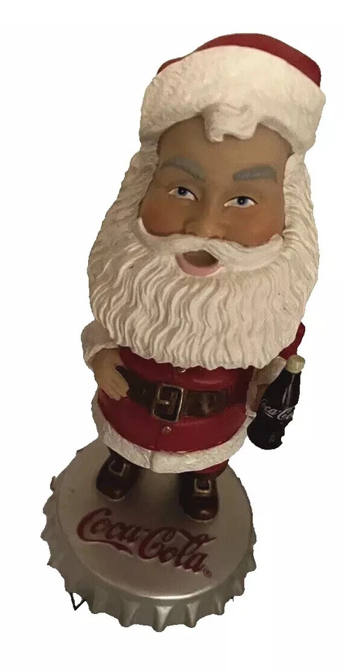 2002 Santa Claus Coca Cola Bobblehead Hardee's Coke Collectibles 6.75” - Image 2 of 4