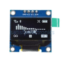 0.96" I2C IIC Serial 128X64 White OLED LCD LED Display Module for Arduino