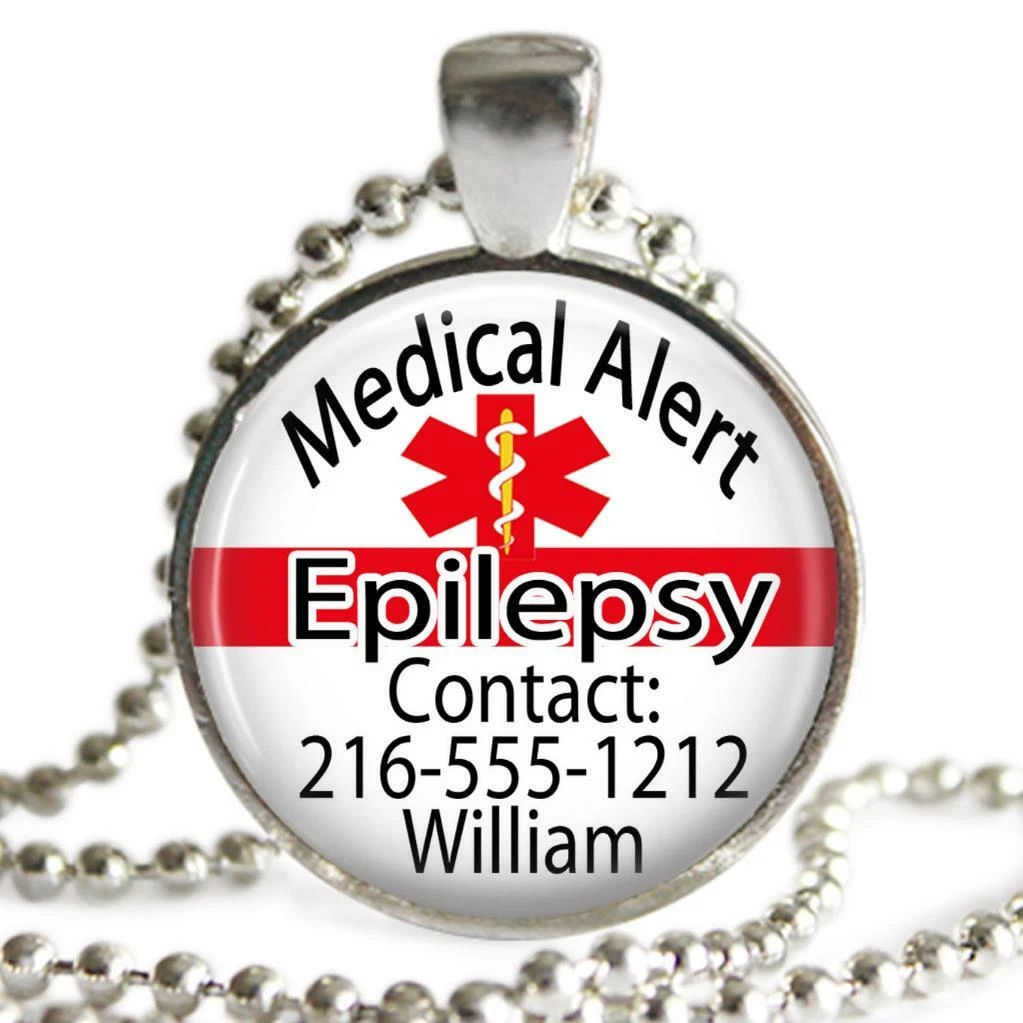 Epilepsy medical hotsell necklace