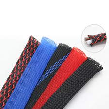 20mm Braided PET Expandable Sleeving Cable Wire Sheath Various Colours Optional