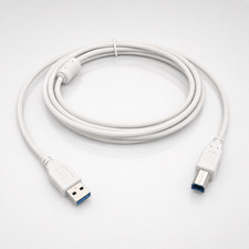 USB A-B Sync Cord Suitable For Lexmark X340 Printer White 1.5m