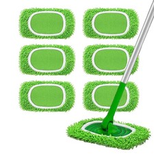 6 Reusable Mop Pads for Swiffer Sweeper Microfiber Floor Cleaning Pet Hair