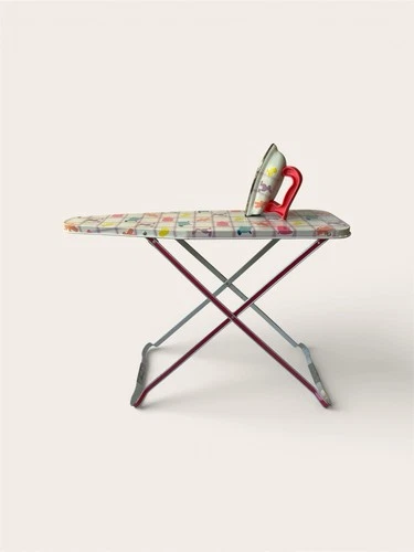 Vintage Ohio Art Toy Ironing Board Iron Set Children’s Tin Metal / Bunnies/Duck