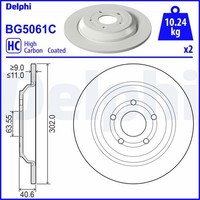 2X Delphi Bremsscheibe BG5061C FüR Ford Kuga 3 DFK Focus 4 HN Turnier HP HM Mhev