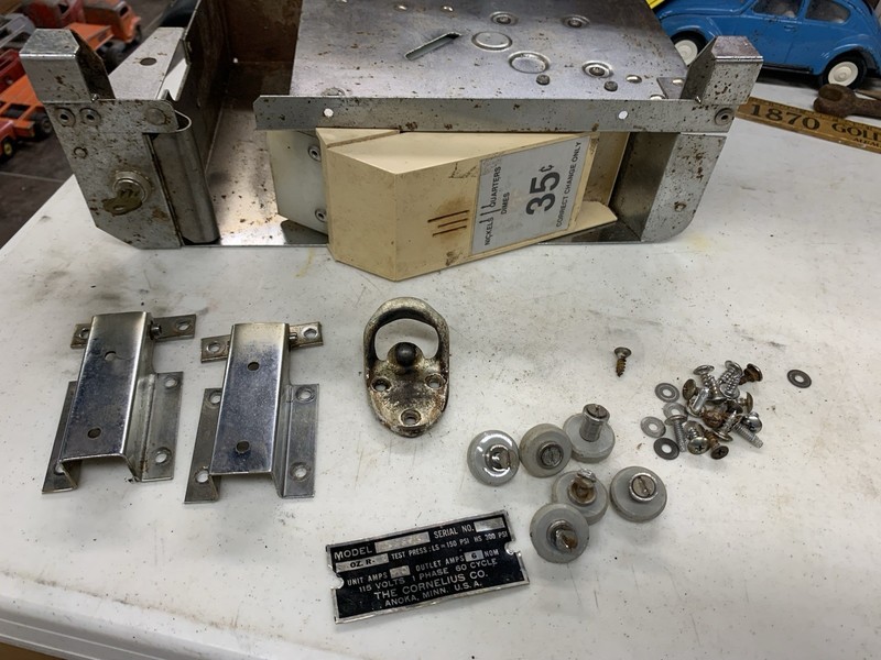 Cornelius Coke Vending Machine Slide, Coin, Rack, Top Holder Several Parts C Pic