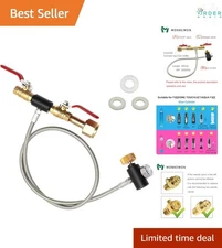 CO2 Refill Adapter Hose Stainless Steel Brass 36 Inch for Soda Maker Tank