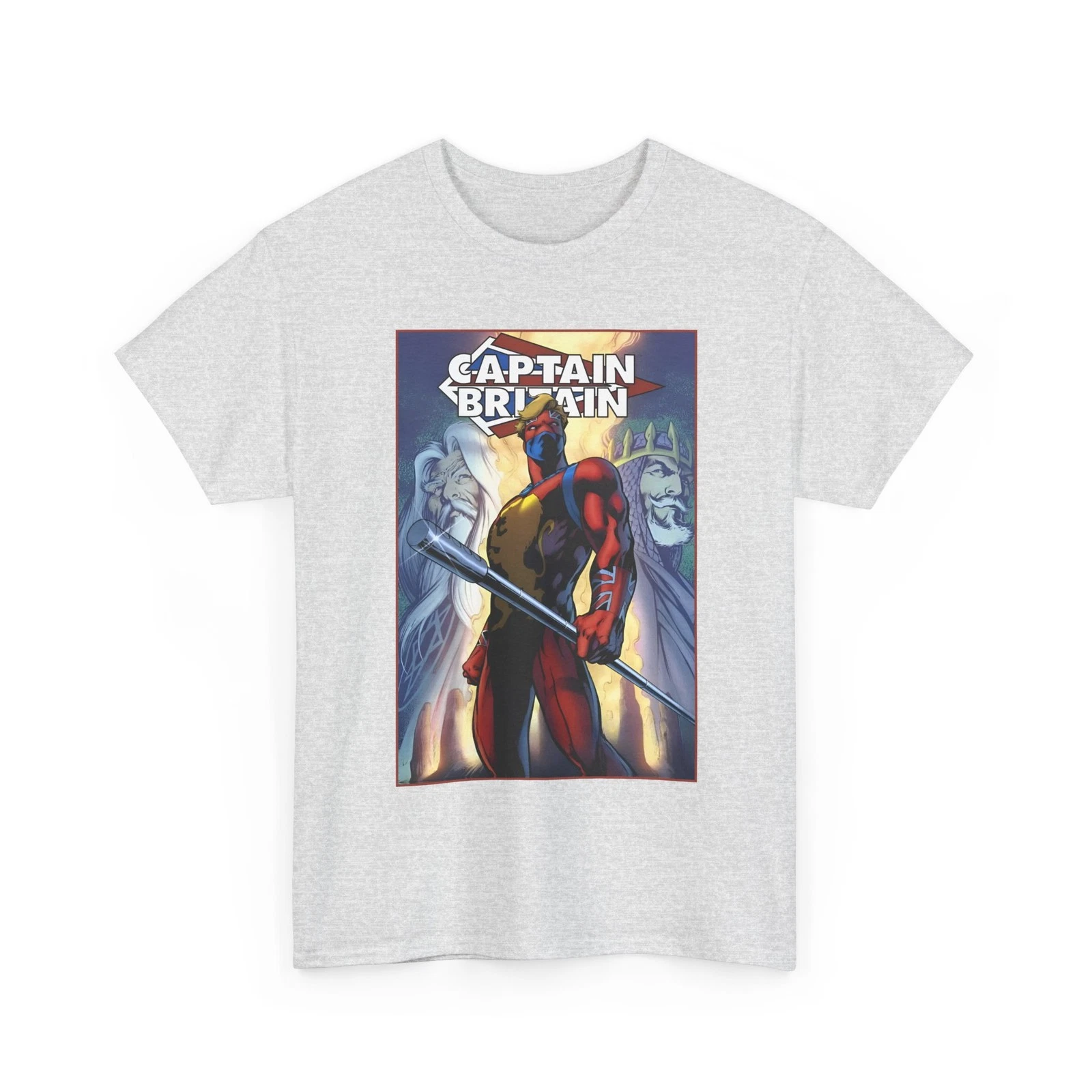 Captain Britain T-Shirt - Alan Davis Art - Excalibur Leader - Marvel Comics
