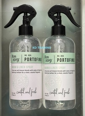 (2-Pack) Room 1019  PORTOFINO Coastal & Fresh ROOM LINEN Fabric Refresh Spray