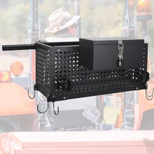 Heavy Duty Tractor Tool Box,Tractor Tool Tray with Lockbox and 27"-39"Adjustable