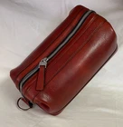 Bosca Old Leather10" Zipper Utilikit Shave Kit Cognac 577-32 MSRP $295 NWT