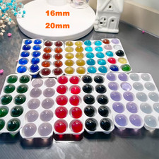16MM/20MM Crystal Sphere Beads Glass Solid Balls Marbles Game Multicolored