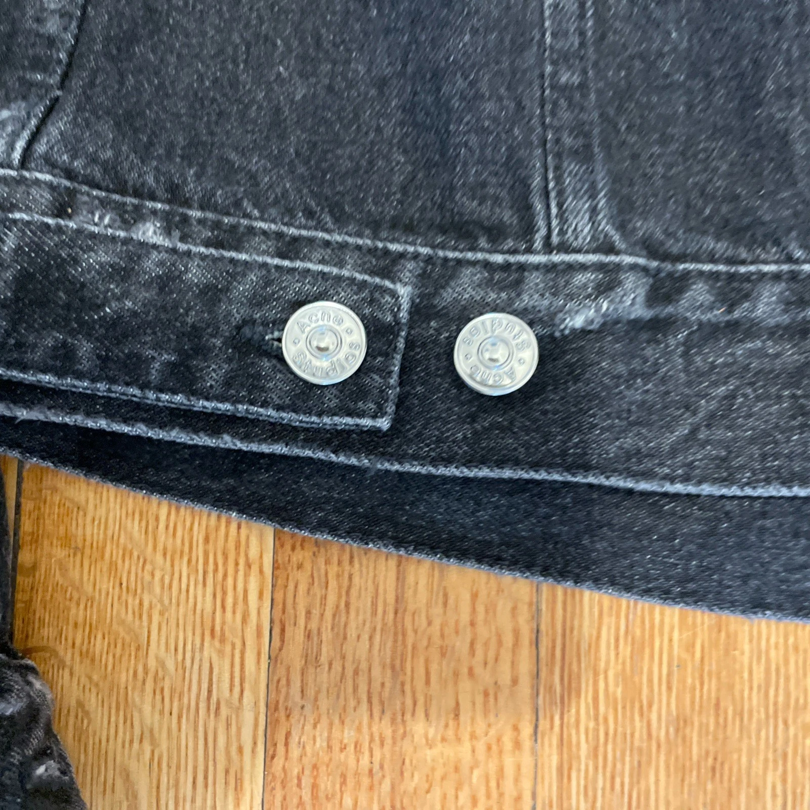Acne Studios WHO Vintage Black Denim Jacket Trucker Size L | US40 IT50 MSRP $420 image 9