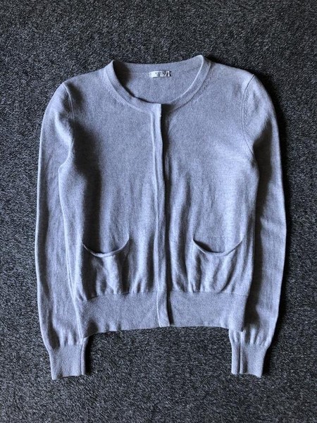 Women Peserico Sweater Grey Cashmere 36 #C7G5