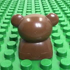 Lego Duplo Figure Teddy Bear brown w/ Tan Mouth & Feet paws Animal Forest Santa