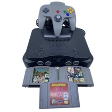 Nintendo 64 Console NUS-001 USA w Jumper Pack Plus 3 Games Tested Working OEM