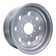 Trailer Wheel 17.5 Inch 17.5X6.75 Hub Centric 8 Lug On 6.5 Center Silver Modular
