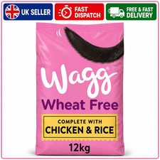 Wagg Wheat Free Complete Dry Adult Dog Food Chicken & Rice 12kg - For Sensitive 1.88 per kilo